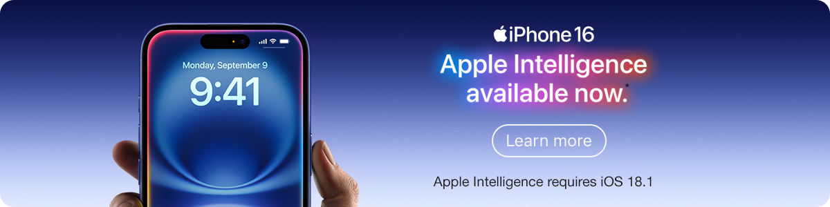 Apple Intelligence. Available now on iPhone 16