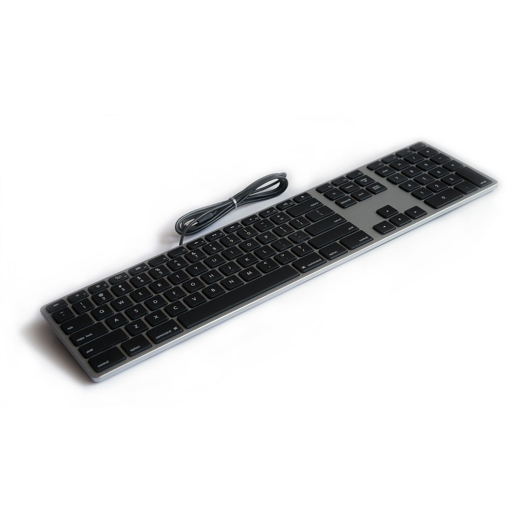 Matias USB Wired Aluminum Keyboard for Mac - Space Grey