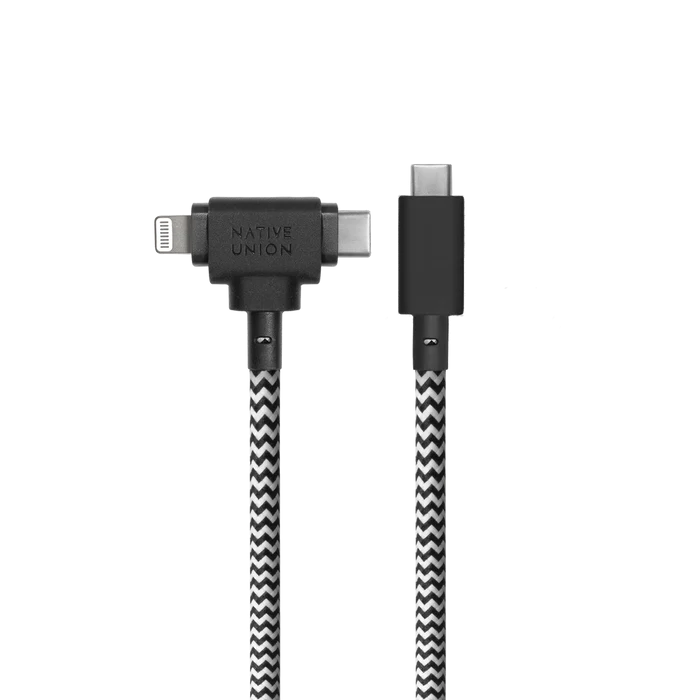 Native Union Universal Cable 1.8M - USB-C Combo to Lightning and USB-C - Cosmos