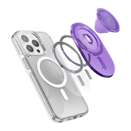 PopSockets PopGrip with MagSafe - Black PopSockets PopGrip with MagSafe - Lavender