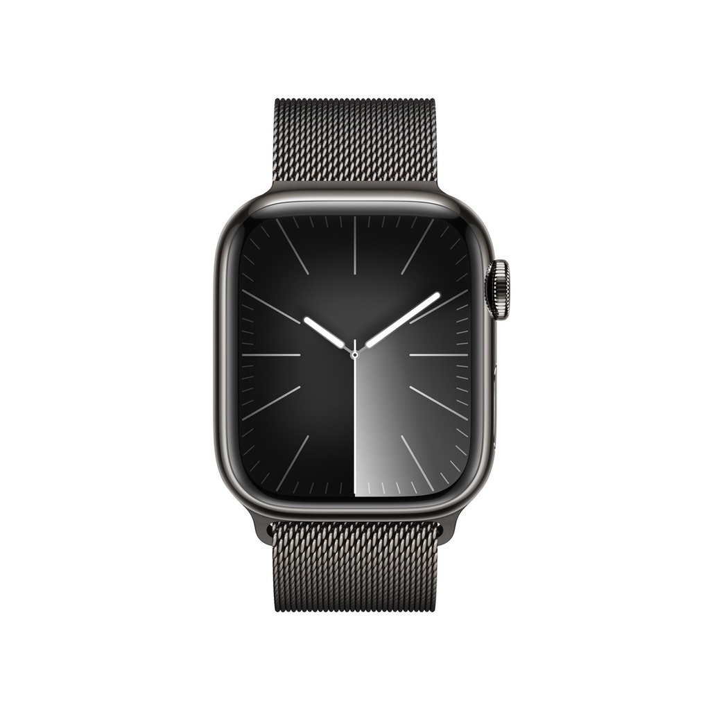 Apple Watch Series 9 Graphite Stainless Steel Case with Graphite Milanese Loop