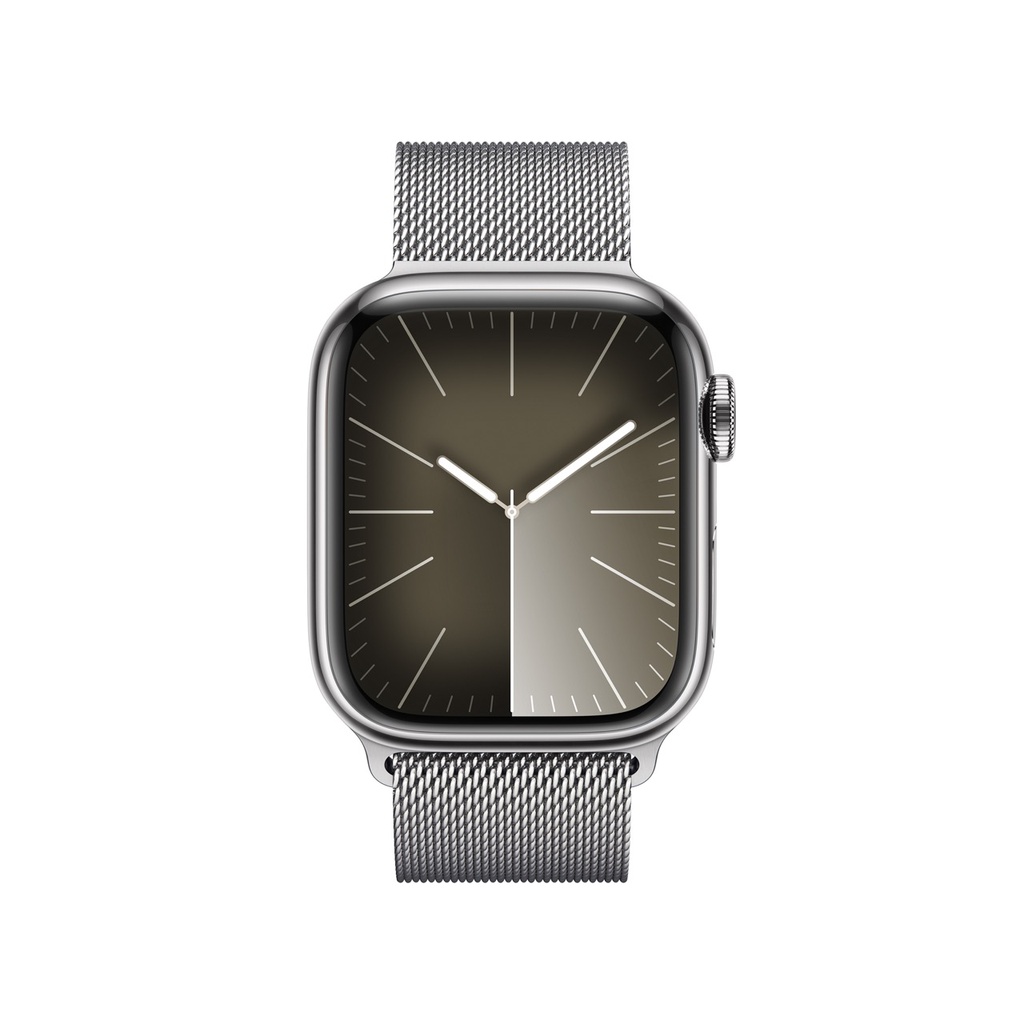 Apple Watch Series 9 Silver Stainless Steel Case with Silver Milanese Loop