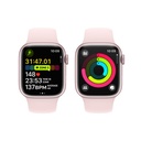 Apple Watch Series 9 Pink Aluminium Case with Light Pink Sport Band