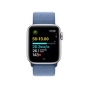 Apple Watch SE Silver Aluminium Case with Winter Blue Sport Loop