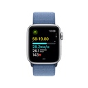 Apple Watch SE Silver Aluminium Case with Winter Blue Sport Loop