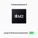 French 13-inch MacBook Air: Apple M2 chip with 8-core CPU and 8-core GPU, 256GB - Midnight