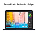 French 13-inch MacBook Air: Apple M2 chip with 8-core CPU and 8-core GPU, 256GB - Midnight