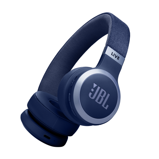 JBL Live 670NC Wireless On-Ear Noise Cancelling Headphones - Blue