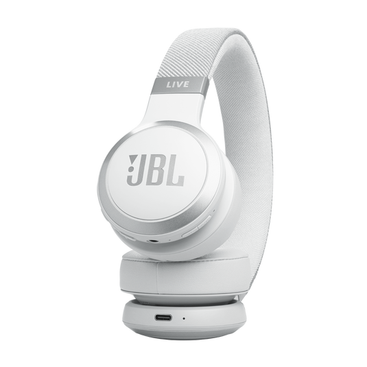 JBL Live 670NC Wireless On-Ear Noise Cancelling Headphones - White