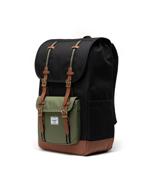 Herschel Little America Backpack. - Black / Four Leaf Clover