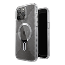 Speck Presidio Lux Glitter Grip Case with MagSafe/Click Lock for iPhone 15 Pro Max- Clear/Platinum Glitter