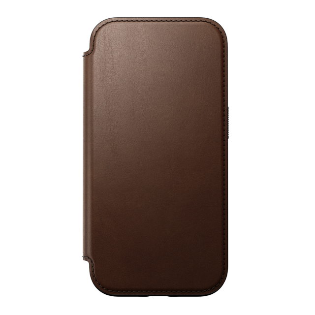 Nomad Modern Leather Folio Case with MagSafe for iPhone 16 - Brown