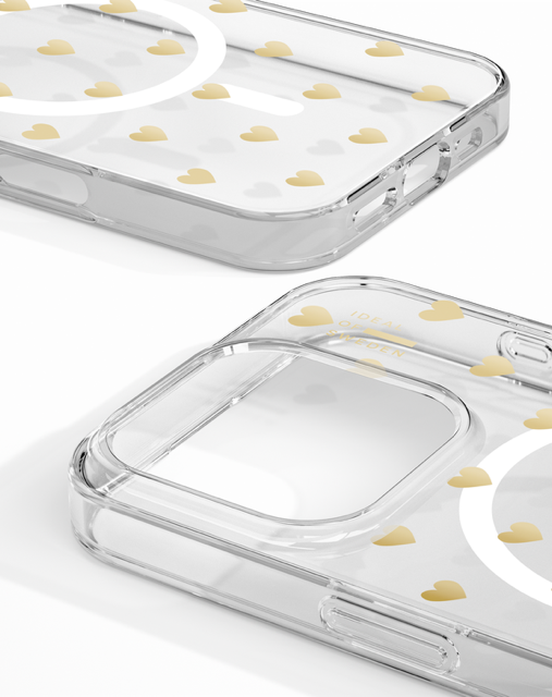 Ideal of Sweden Clear Case with MagSafe for iPhone 16 Pro - Golden Hearts