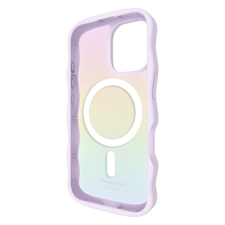 kate spade new york Wavy Protective Hardshell with MagSafe for iPhone 16 - Opal Iridescent