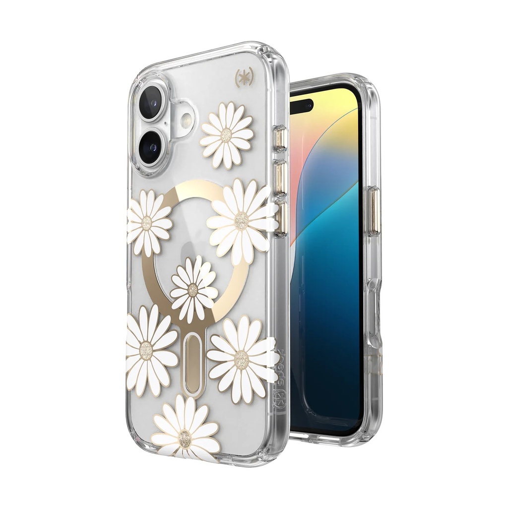 Speck Case with ClickLock/MagSafe for iPhone 16 - Sunshine Daisy