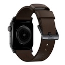 Nomad 42/44/45mm Modern Strap for Apple Watch - Black Harware / Brown Leather