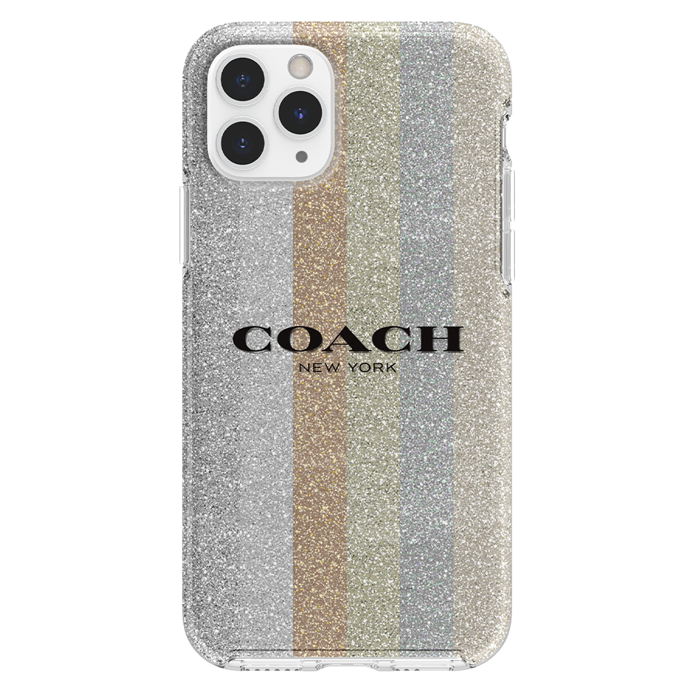 COACH Protective Case for iPhone 11 Pro - Glitter Americana Neutral Glitter