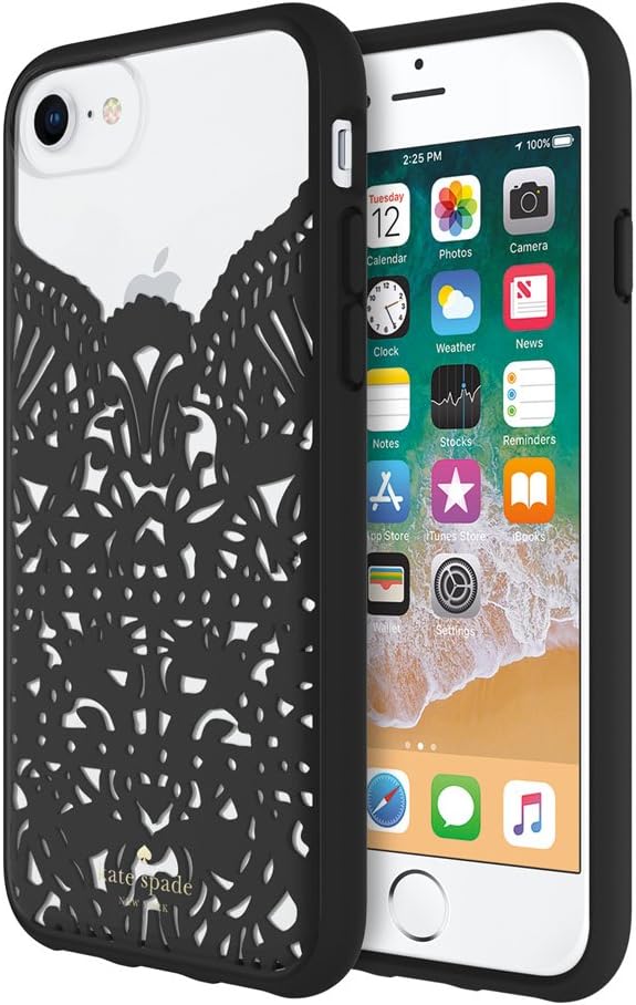 kate spade Hardshell Case for iPhone 8/7/6 - Lace Hummingbird Black