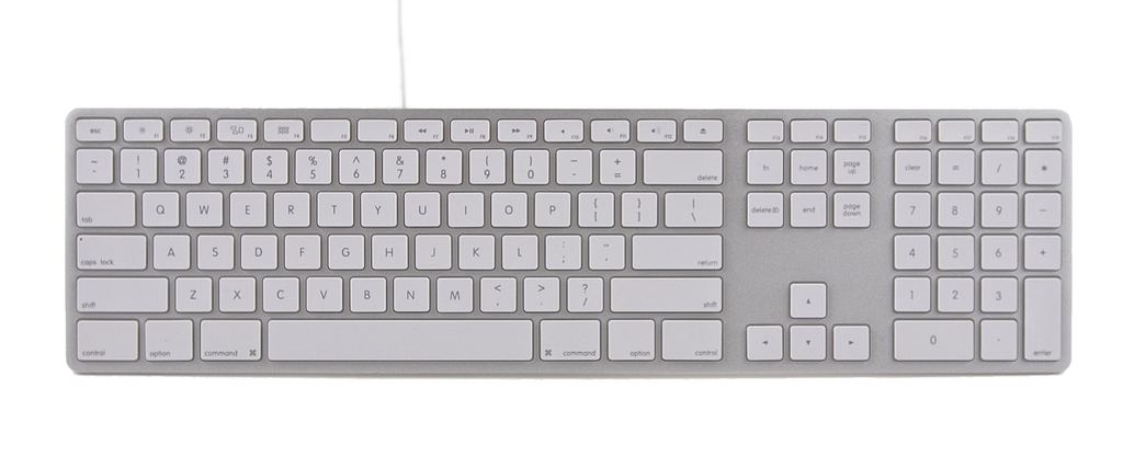 Matias USB Wired Aluminum Keyboard for Mac - Silver