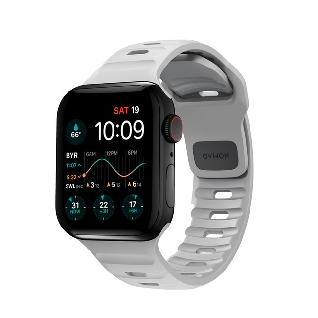 Nomad Sport Waterproof Band for Apple Watch 42/44/45mm - Lunar Grey