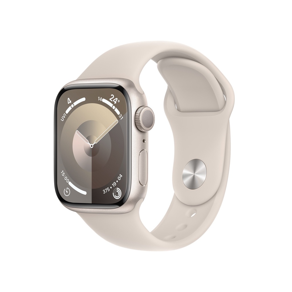 Apple Watch Series 9 Starlight Aluminium Case with Starlight Sport Band