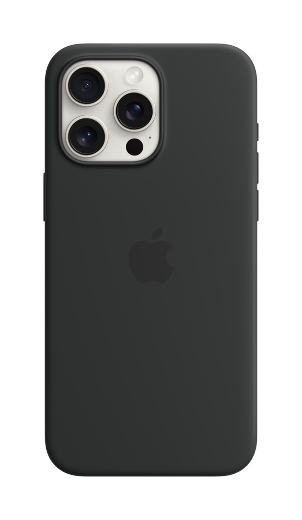 Apple iPhone 15 Pro Max Silicone Case with MagSafe - Black