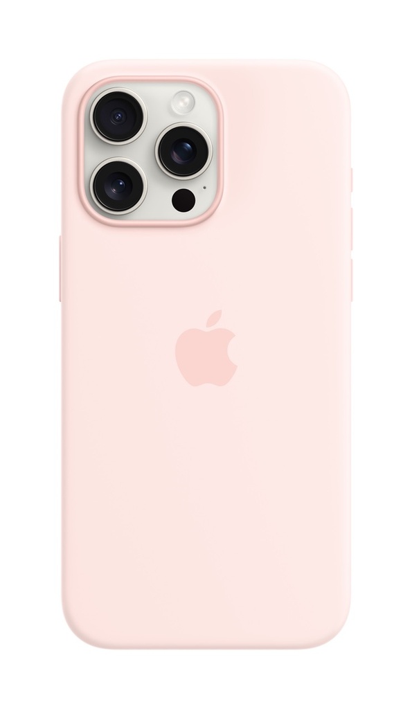 Apple iPhone 15 Pro Max Silicone Case with MagSafe - Light Pink