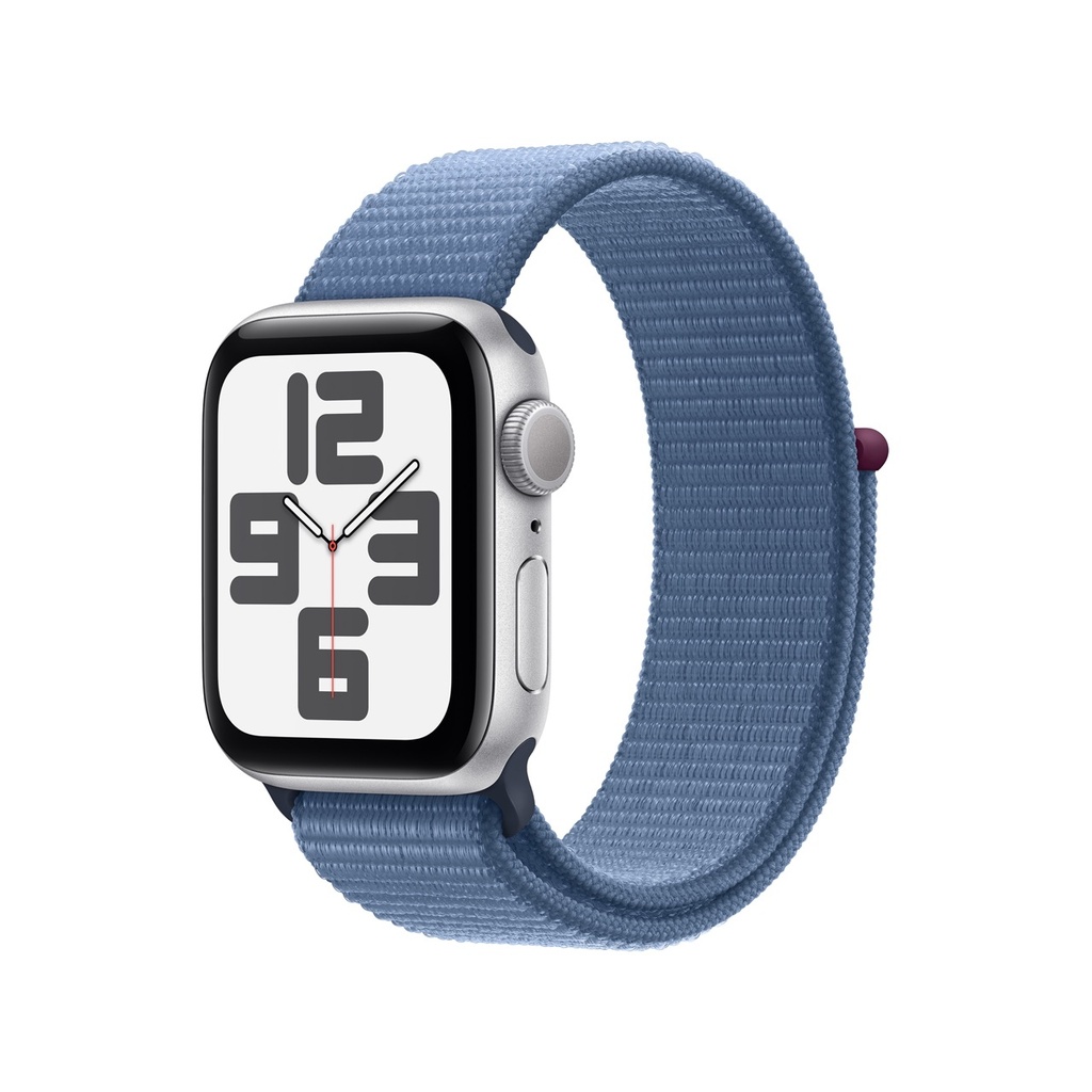 Apple Watch SE (2023) Silver Aluminium Case with Winter Blue Sport Loop