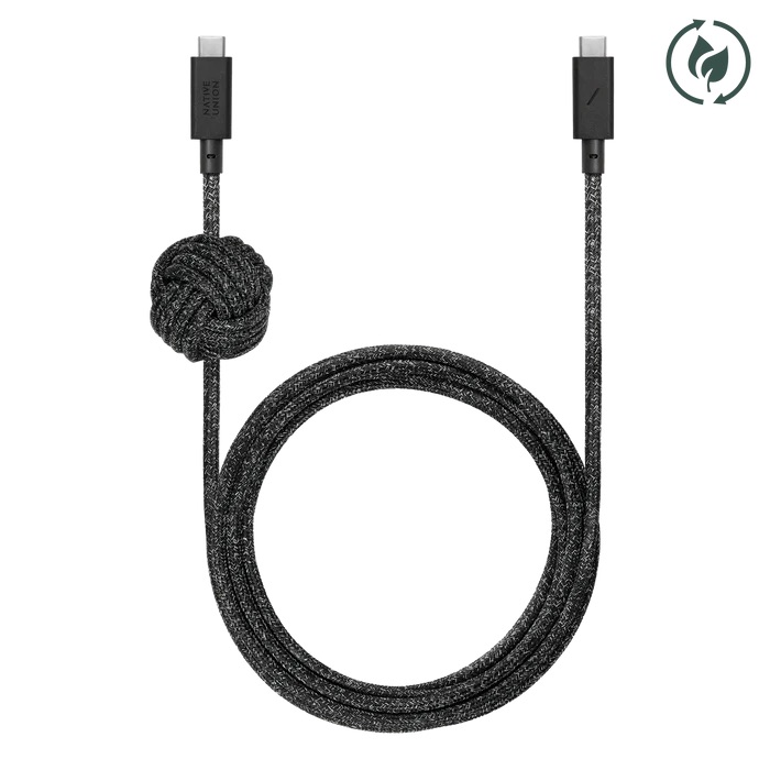 Native Union 2.4M Belt USB-C to USB-C Charging Cable - Zebra (240W)