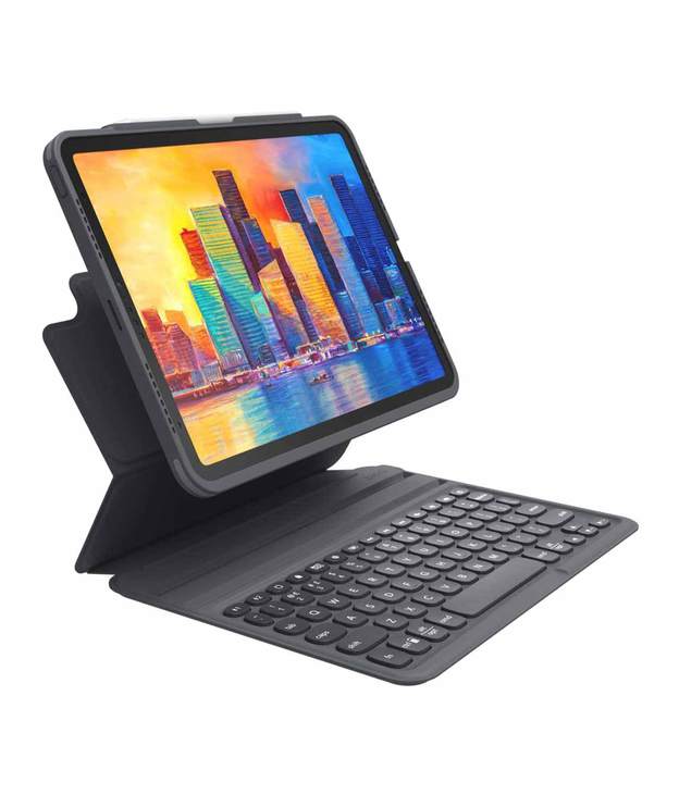 ZAGG Pro Keys 2 Keyboard case (no trackpad) for iPad Air 11-inch (M2) - Charcoal