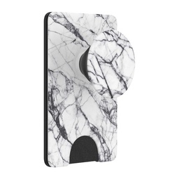 [802851] PopSockets PopWallet+ - Dove White Marble