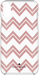 [KSIPH-076-CRGGC-FR] kate spade Hardshell Case for iPhone X - Chevron / Rose Gold Glitter