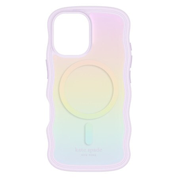 [KS054350] kate spade new york Wavy Protective Hardshell with MagSafe for iPhone 16 - Opal Iridescent